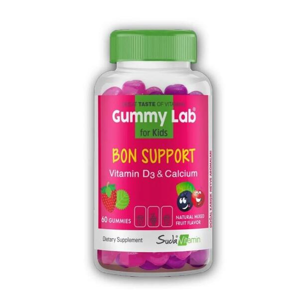 Gummy Lab For Kids Bon Support Vitamin D3 Calcium 60 Gummies - 1