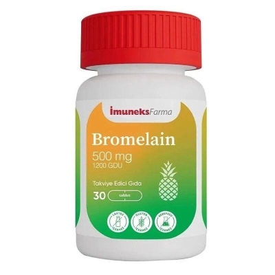 İmuneks Farma Bromelain 500 mg 1200 GDU 30 Tablet - 1