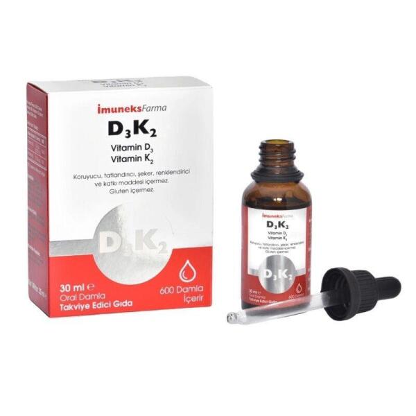 İmuneks Vitamin D3K2 Damla 30 ml - 1