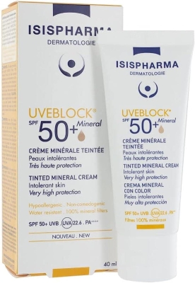 Isis Pharma Uveblock Spf 50+Tinted Mineral Cream 40 ml Renkli Güneş Koruyucu - 1