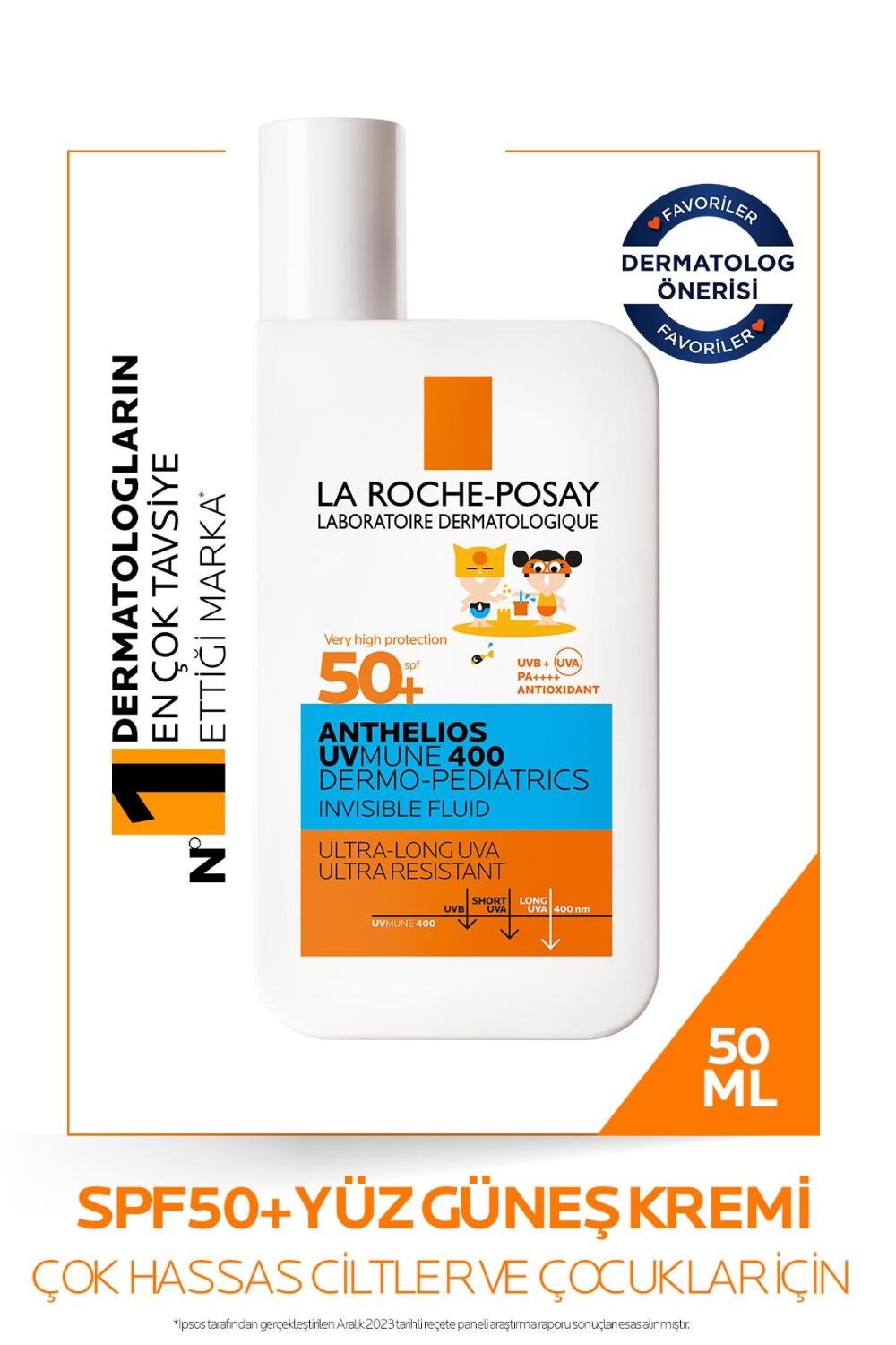 La Roche Posay Anthelios Dermo Pediatric Invisible Fluid SPF50+50 ML - 1