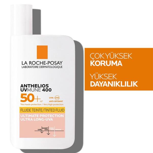 La Roche-Posay Anthelios UVmune 400 Fluid 50 Faktör Renkli Güneş Kremi 50 ml - 1