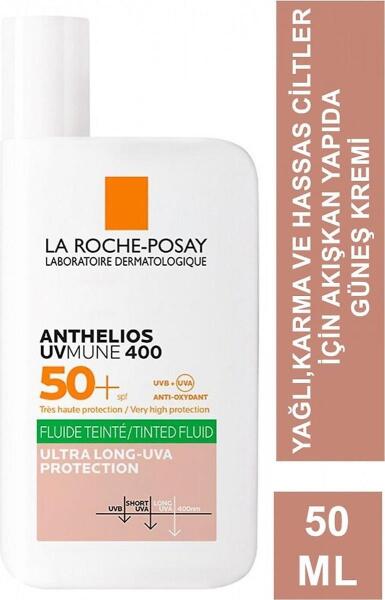 La Roche-Posay Anthelios UVmune 400 Oil Control Fluid Renkli 50 Faktör Güneş Kremi 50 ml - 1