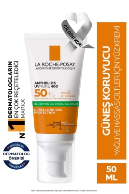 La Roche-Posay Anthelios UVmune Oil Control Renksiz 50 Faktör Jel Güneş Kremi 50 ml - 2