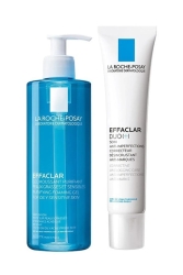 La Roche Posay Effaclar Gel 400 ml+Effaclar Duo 15 ml Akne Seti - 1