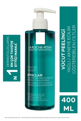 La Roche Posay Effaclar Mikro- Peeling Yüz ve Vücut için Arındırıcı Jel 400 ml - 1