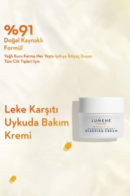 Lumene Overnight Bright Sleeping Uykuda Aydınlatıcı & Leke Karşıtı Gece Bakım Kremi 50 ml - 2