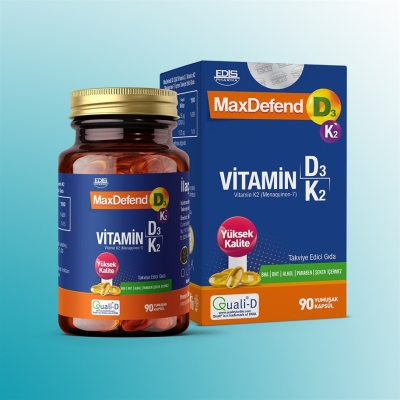 MaxDefend Vitamin D3K2 İçeren 90 Kapsül - 1