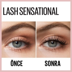 Maybelline Lash Sensational Waterproof Black Suya Dayanıklı Yelpaze Etkili Maskara - 3