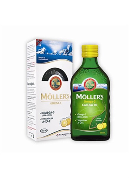 Möllers Limon Aromalı Balık Yağı Şurubu 250 ml - 1