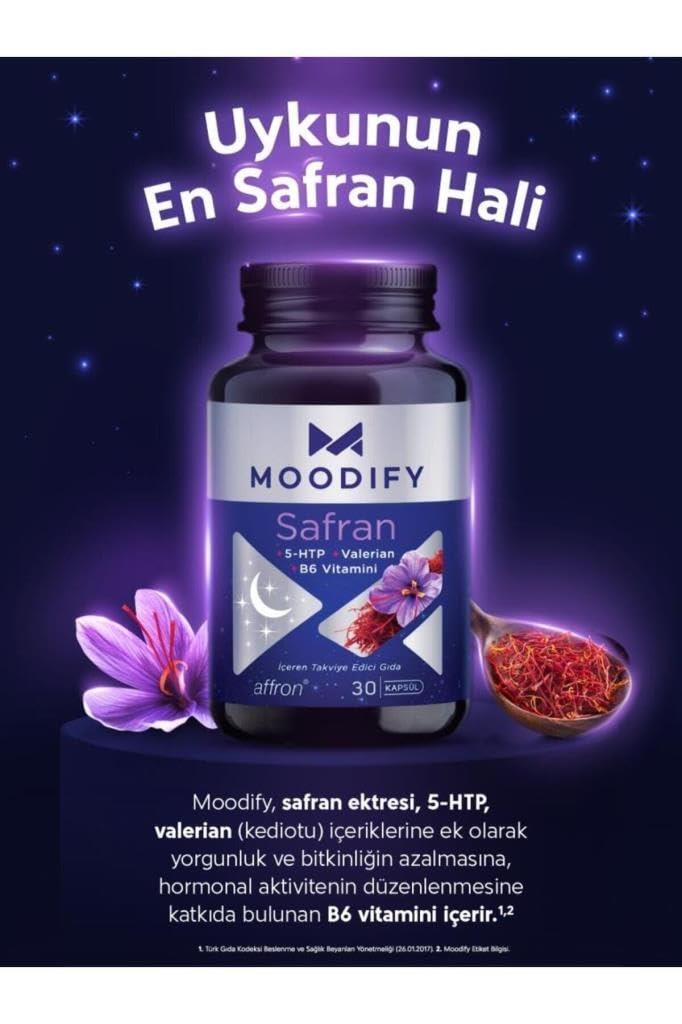 Moodify Safran - 5 Htp - Valerin Vitamin B6 30 Kapsül - 5