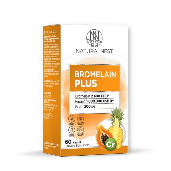 Naturalnest Bromelain Plus 60 Kapsül - 1