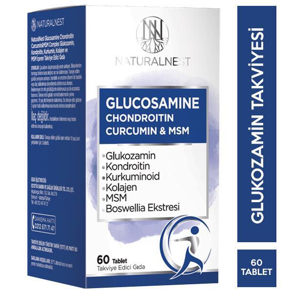 NaturalNest Glucosamine Chondroitin Curcumin MSM 60 Tablet - 1