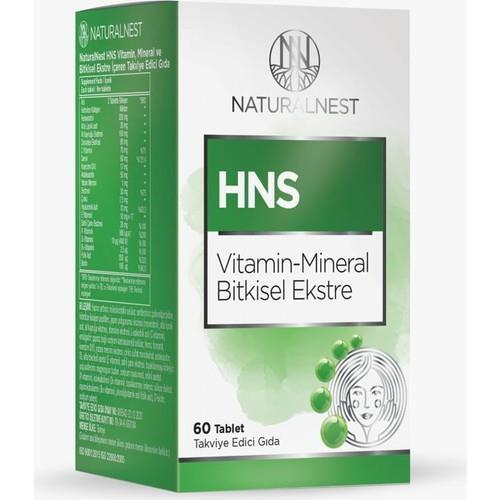 NaturalNest HNS Vitamin-Mineral Bitkisel Ekstre 60 Tablet - 1