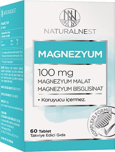 Naturalnest Magnezyum 100 mg 60 Tablet - 1