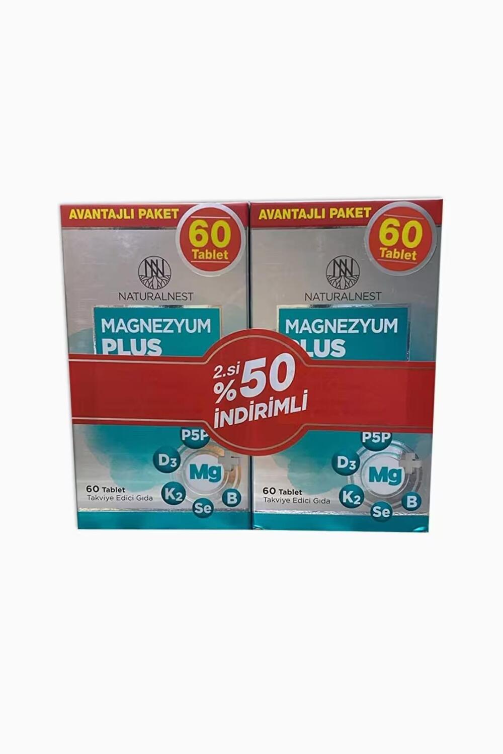 Naturalnest Magnezyum Plus 60 Tablet - İkincisi %50 İndirimli - 1