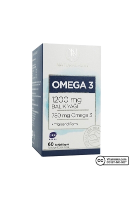 Naturalnest Omega 3 1200 mg Balık Yağı 60 Softjel Kapsül - 1