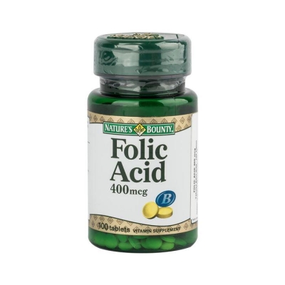 Natures Bounty Folic Acid 400 mcg 100 Tablet - 1