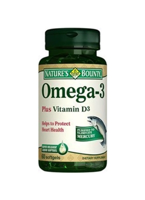 Nature's Bounty Omega 3 Plus Vitamin D3 60 Kapsül - 1