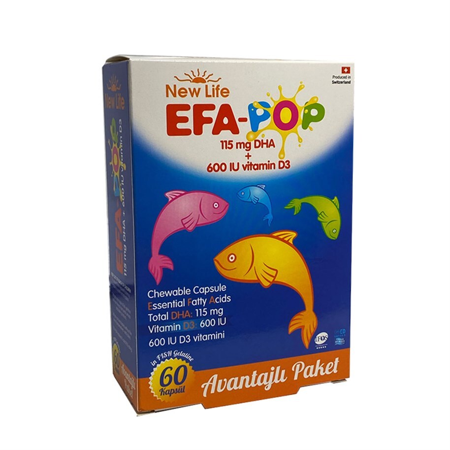 New Life Efa-Pop Omega 3 60 Kapsül Balık Yağı - 1