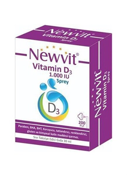 Newvit Vitamin D3 1000 IU 30 ml 200 Puf - 1