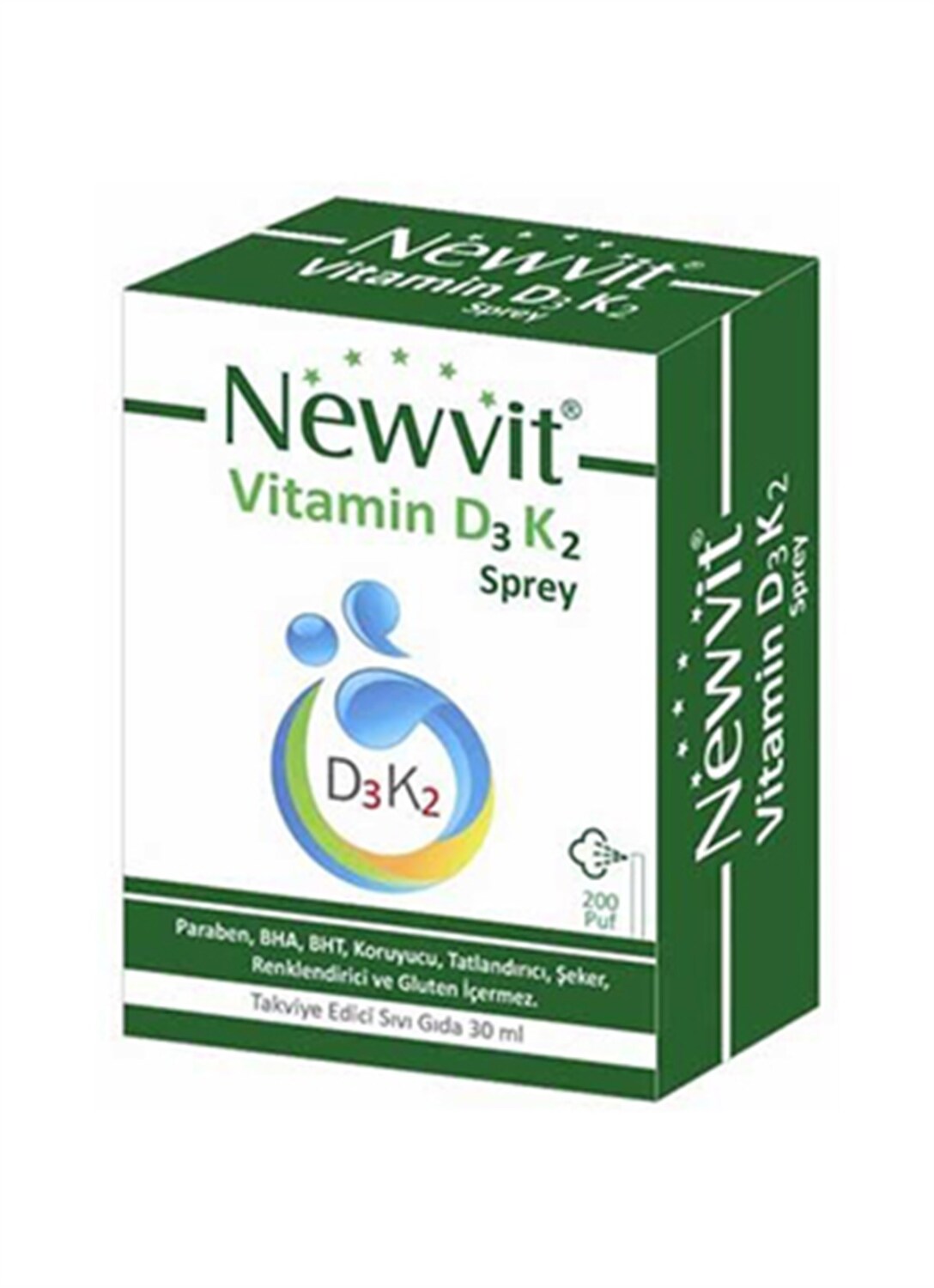 Newvit Vitamin D3 K2 Sprey 30 ml - 1