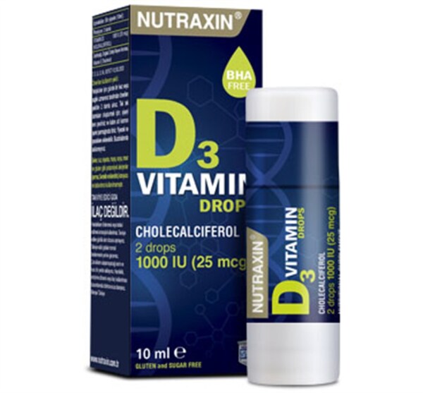 Nutraxin D3 Vitamin Damla 1000 IU 10 ml - 1