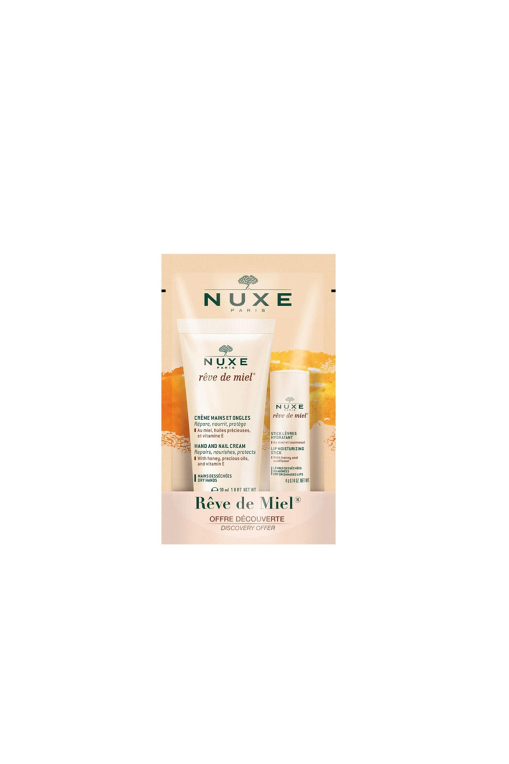 Nuxe Reve De Miel Creme Mains 30 ml + Dudak Kremi Hediyeli El ve Tırnak Bakım Kremi - 1