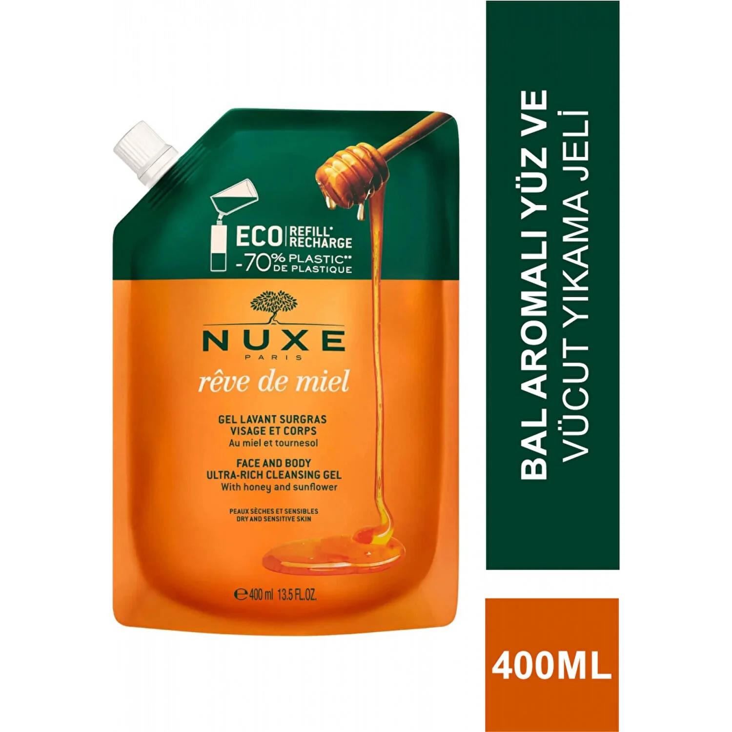 Nuxe Reve De Miel Face and Body Ultra Rich Cleansing Gel 400 ml-Refill - 1