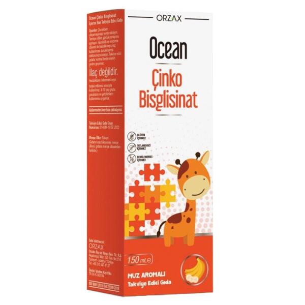 Ocean Çinko Bisglisinat Şurup Muz Aromalı 150 ml - 1