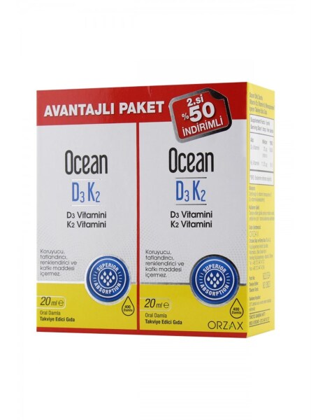 Ocean D3K2 2'li Paket 20 ml Damla - 1