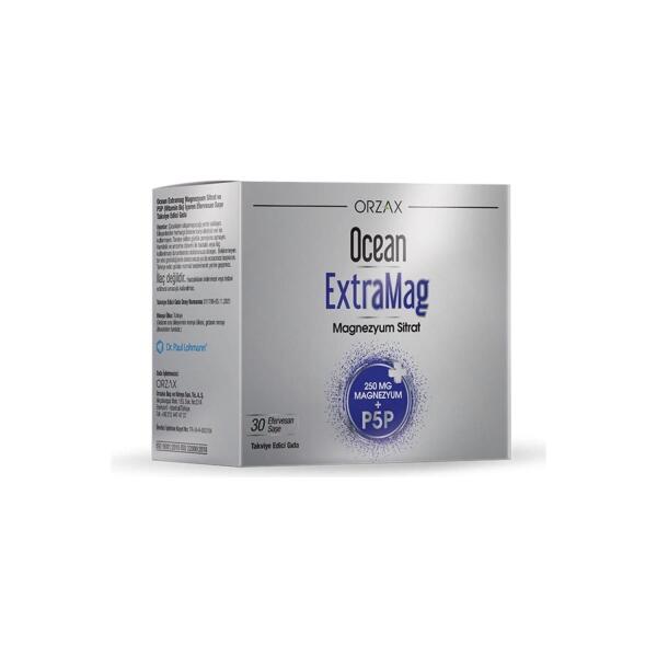 Ocean Extramag Magnezyum Sitrat 250 mg + P5P 30 Şase - 1