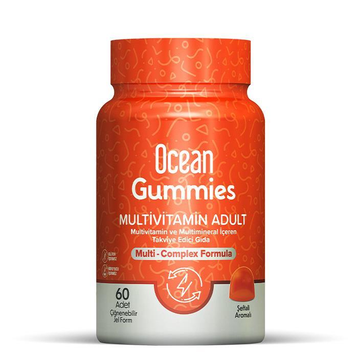 Ocean Gummies Multivitamin Adult 60 Çiğnenebilir Jel Form - 1