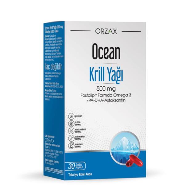 Ocean Krill Oil 500 mg 30 Softjel Kapsül - 1