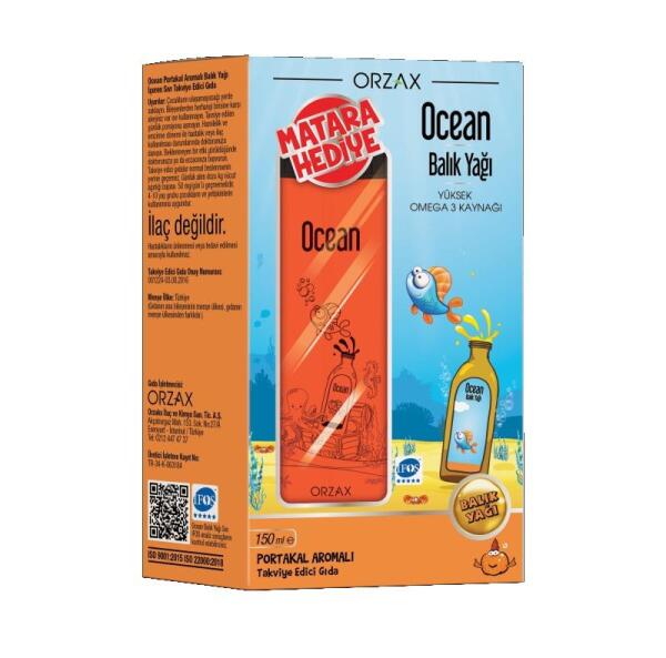 Ocean Portakal Aromalı Şurup 150 ml Matara Hediyeli - 1