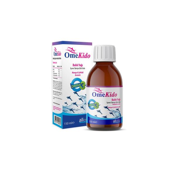 OmeKido Omega 3 Balık Yağı 150 ml - Şeftali Mango - 1