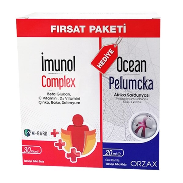 Orzax İmunol Complex 30 Kapsül + Ocean Pelumcka 20 ml - 1