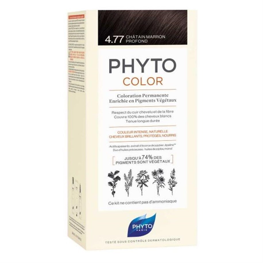 Phyto Phytocolor Bitkisel Saç Boyası - 4.77 - Yoğun Kestane Bakır - 1