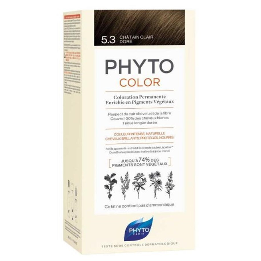 Phyto Phytocolor Bitkisel Saç Boyası - 5.3 Açık Kestane Dore - 1