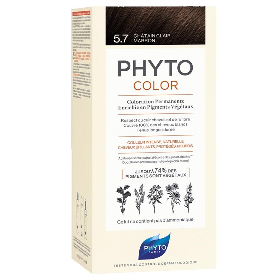 Phyto Phytocolor Bitkisel Saç Boyası - 5.7 Açık Kestane Bakır - 1