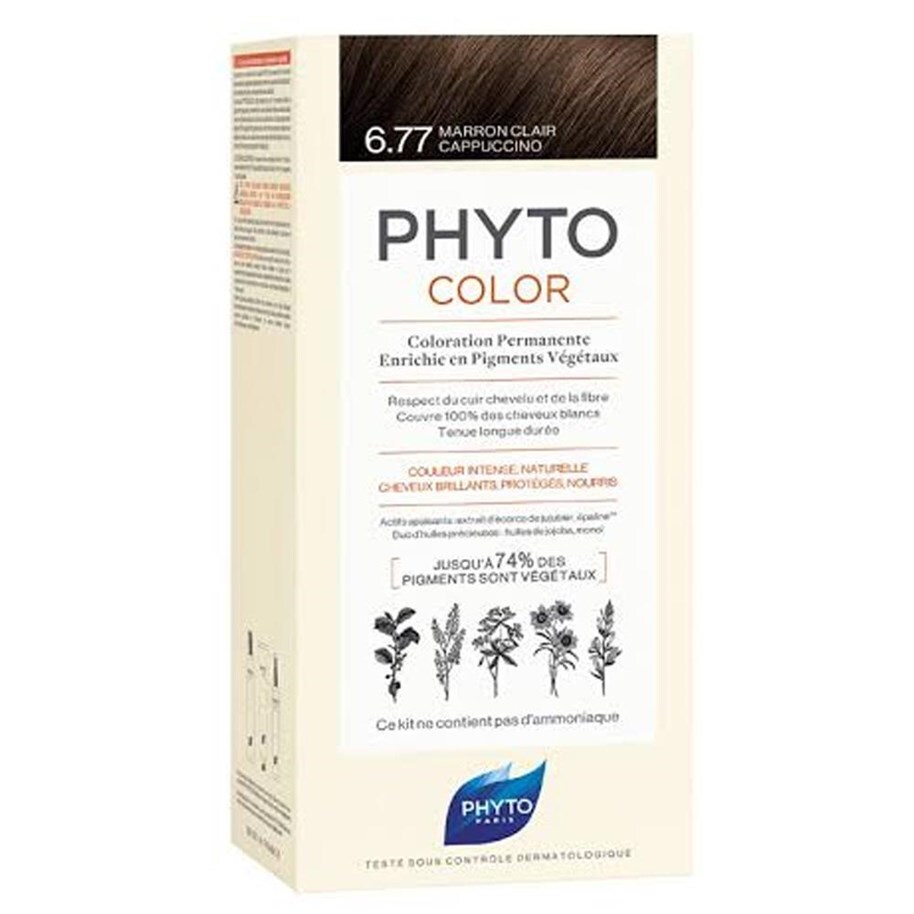 Phyto Phytocolor Bitkisel Saç Boyası - 6.77 Cappuccino Kahve - 1