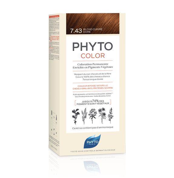 Phyto Phytocolor Bitkisel Saç Boyası - 7.43 Kumral Bakır Dore - 1