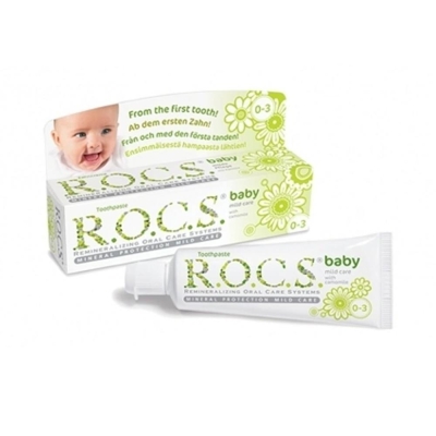 ROCS Baby 0-3 Yaş Diş Macunu 35 ml / Papatya Özlü - 1