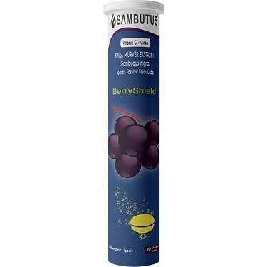 Sambutus Kara Mürver Ekstresi + C Vitamin + Çinko 20 Efervesan Tablet - 1