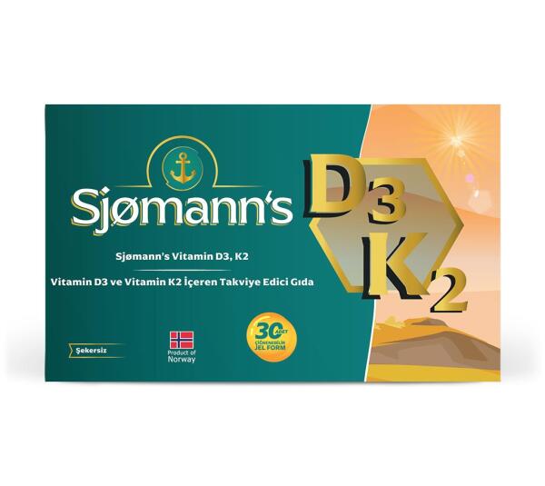 Sjomann's Vitamin D3 ve K2 Çiğnenebilir Jel Form 30 Adet - 1