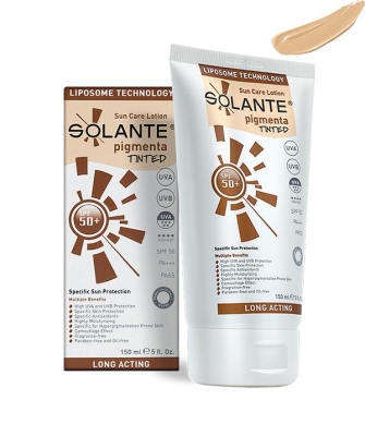 Solante Pigmenta Tinted Spf 50+ 150 ml Lekeli Ciltler Renkli Güneş Losyonu - 1