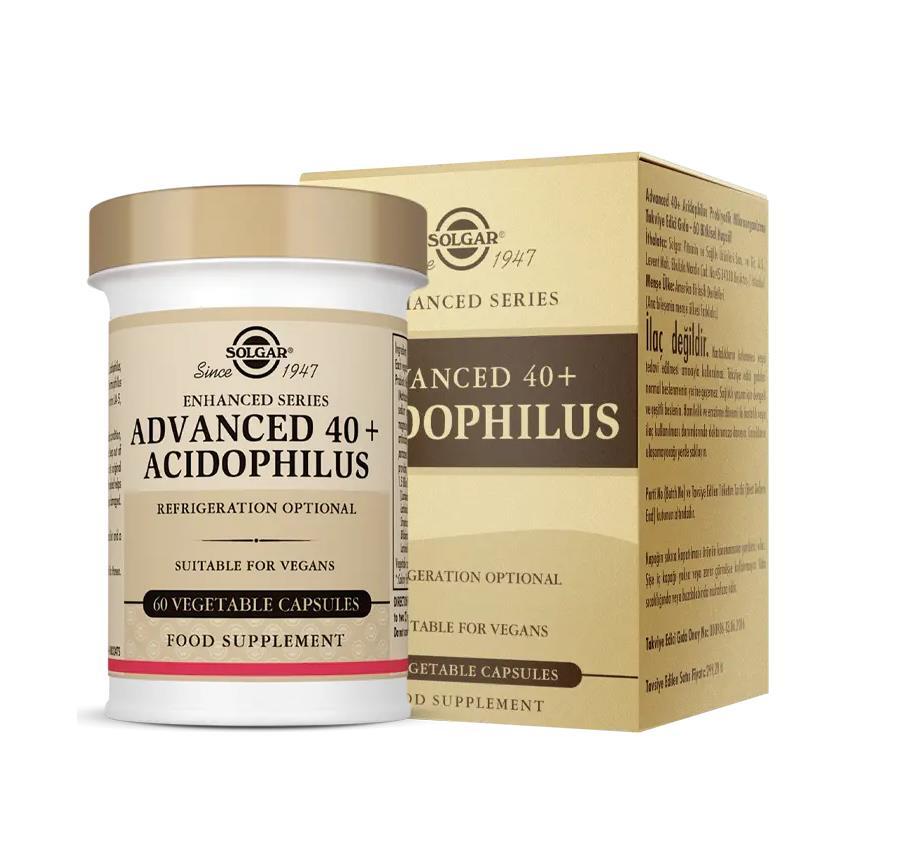 Solgar Advanced 40+ Acidophilus 60 Kapsül - 1