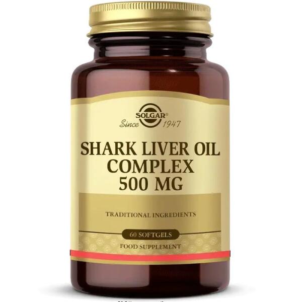 Solgar Shark Liver Oil Complex 500 mg 60 Kapsül - 1