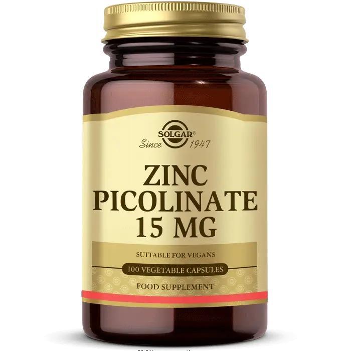 Solgar Zinc Picolinate 15 Mg 100 Bitkisel Kapsül - 1