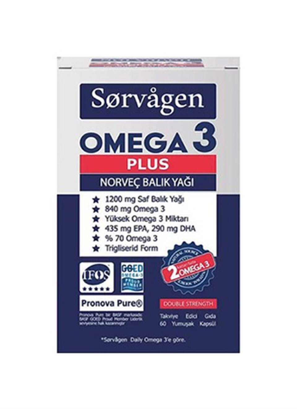 Sorvagen Omega 3 Plus Norveç Balık Yağı 60 Kapsül - 1